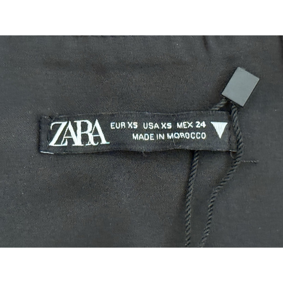 Zara NWT Floral Print Ruched Floral Sweetheart Crop Top Balloon Sleeve Size XS‎ - Picture 8 of 16